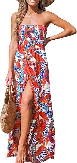 Lady's long dress - sleeveless lace style - casual style
